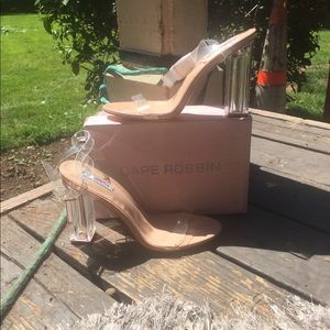 Never worn Cape Robbin Maria 2 Transparent heels